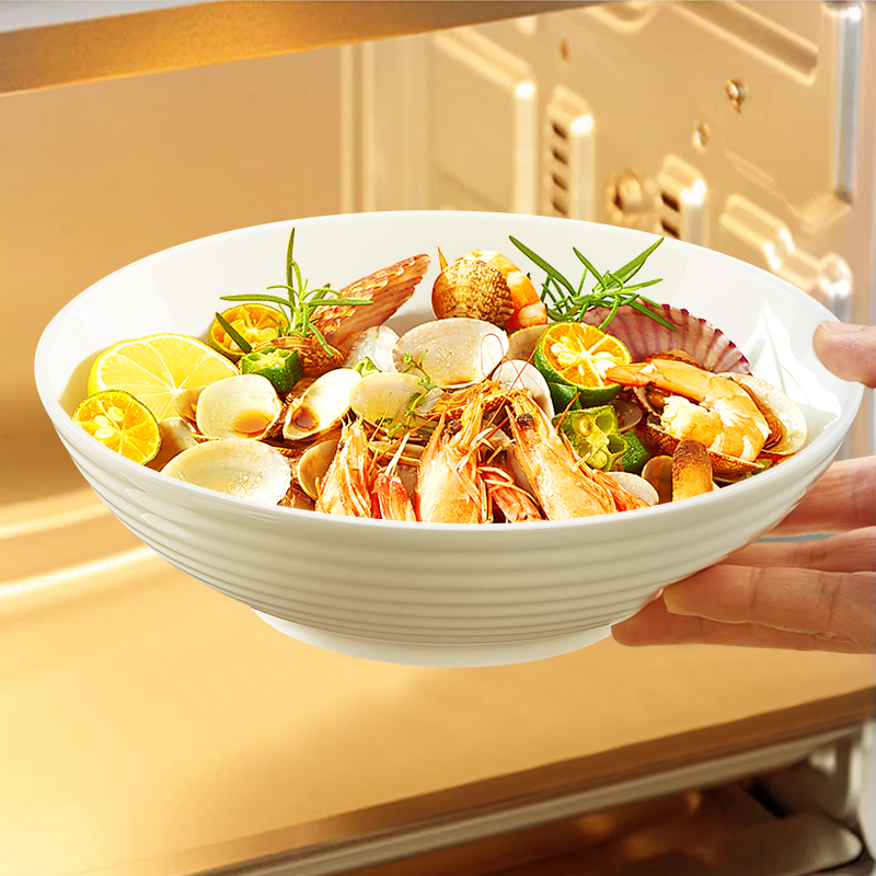 纬廷陶瓷纯白简约釉下彩健康餐具