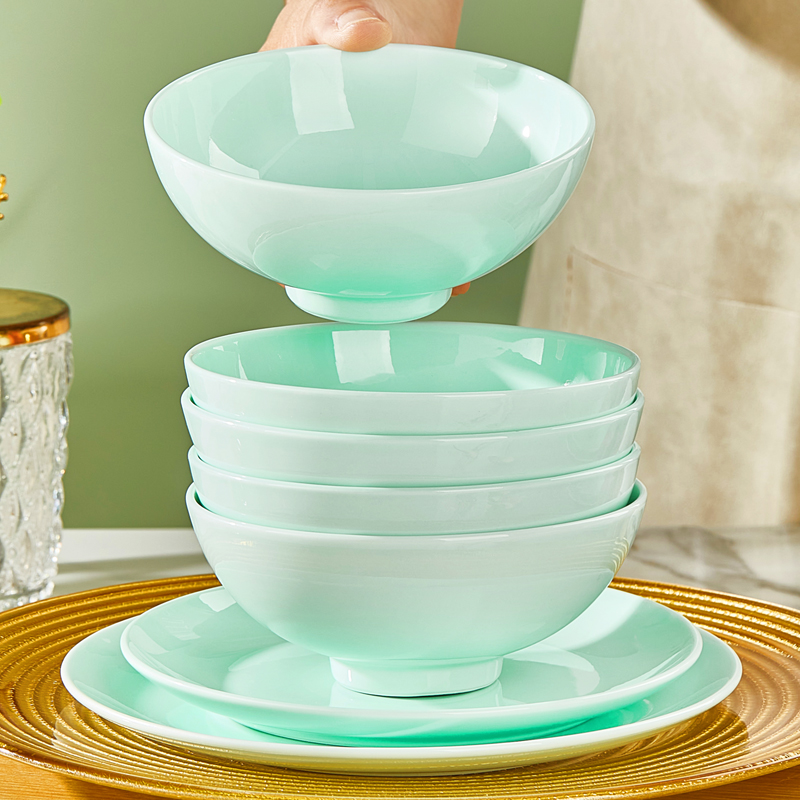 纬廷釉下彩骨瓷饭碗家用餐具