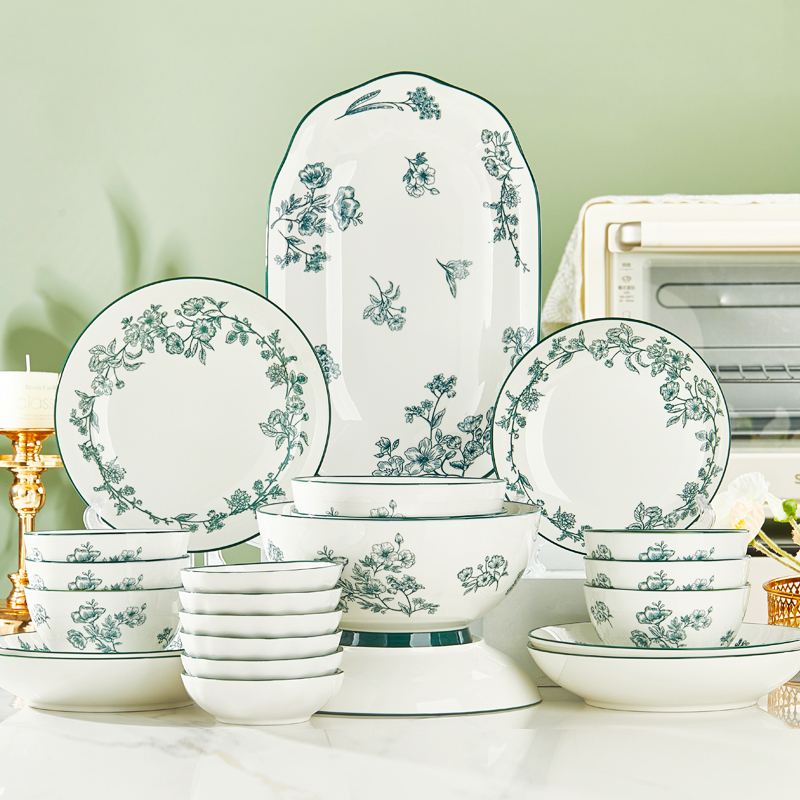 纬廷釉下彩陶瓷时尚家用饭碗