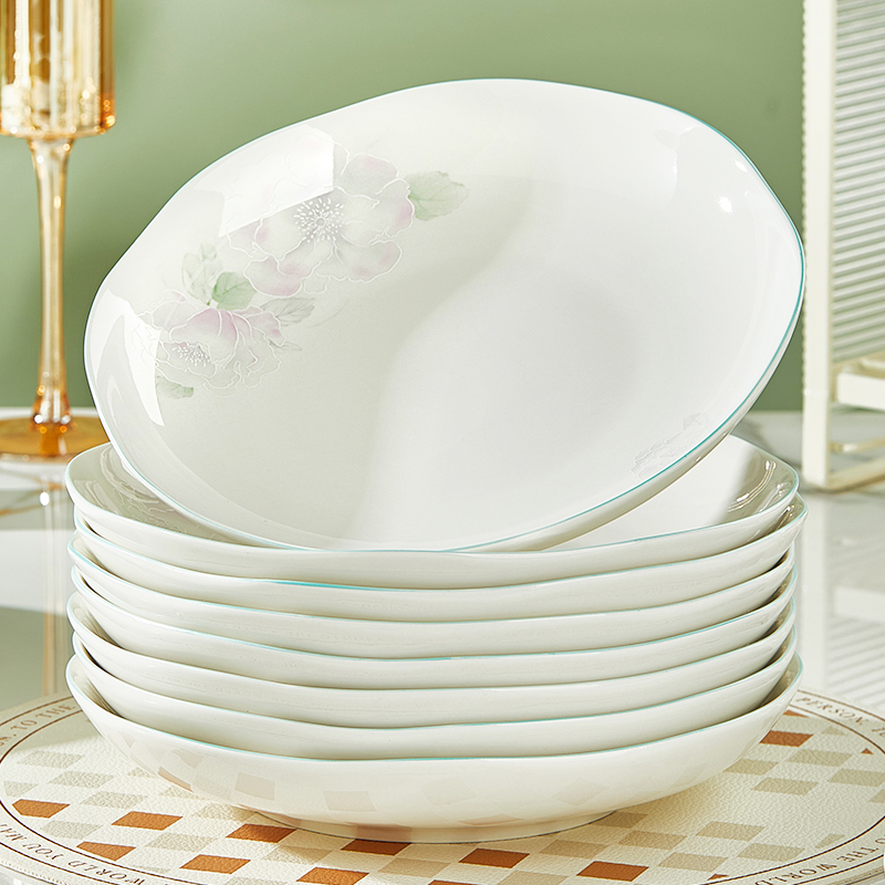 纬廷釉下彩陶瓷时尚家用饭盘