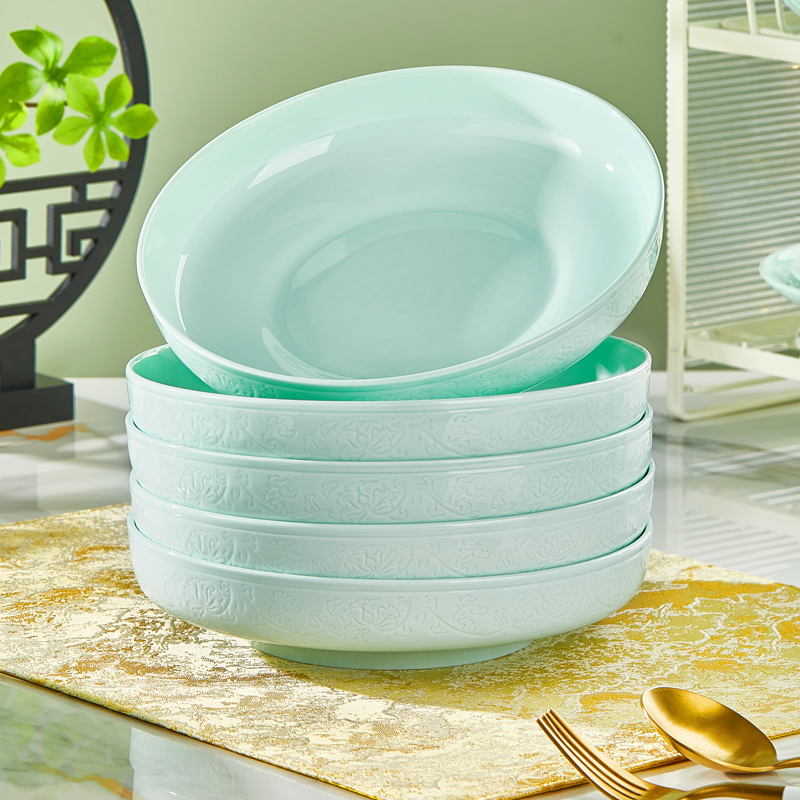 纬廷釉下彩骨瓷饭碗家用餐具