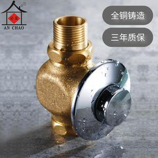 手按冲水阀蹲便器大便冲洗阀厕所自闭式 全铜延时阀暗装 脚踏阀阀芯