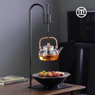 新款 网红围炉煮茶电陶炉煮茶壶器炉自在钩悬挂式 室内家用茶具套装
