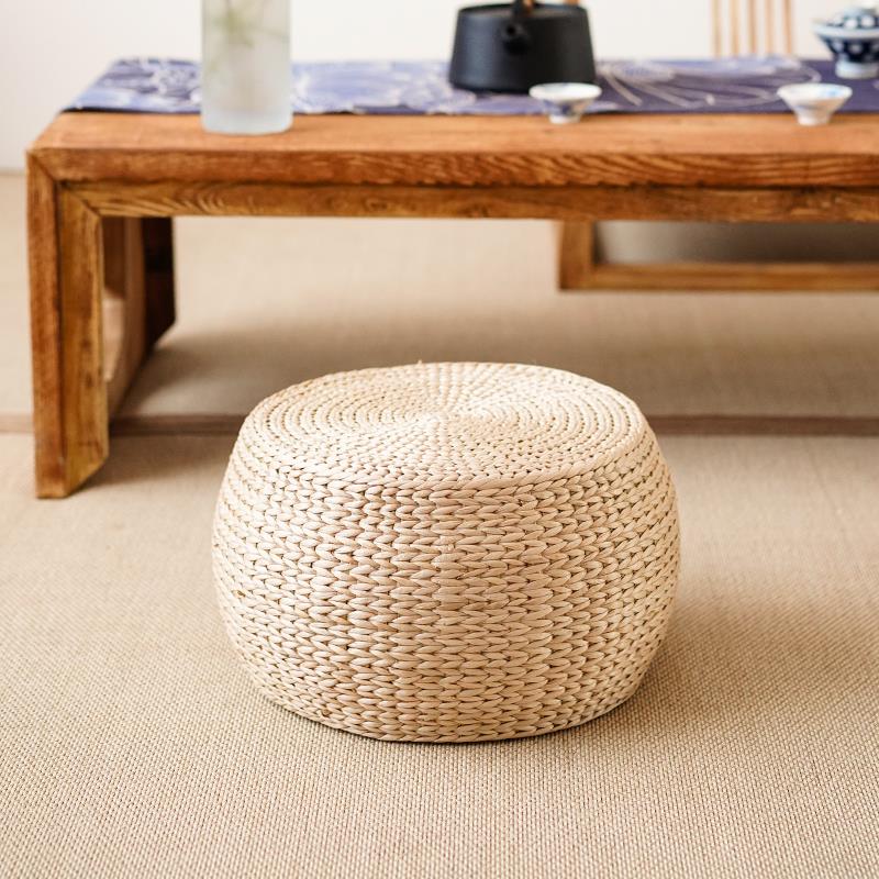 草编圆垫子蒲团坐垫加厚地上地墩榻榻米坐墩地板凳子客厅茶几家用