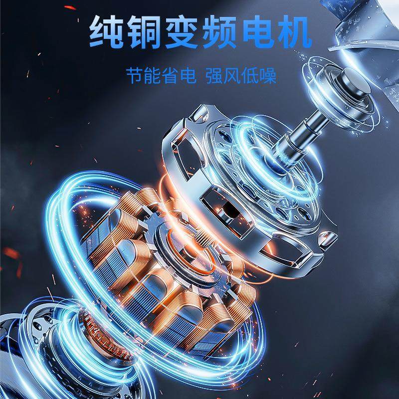 无叶风扇灯现代简约滚筒全光谱客厅灯大厅主灯吸顶灯卧室中山灯具