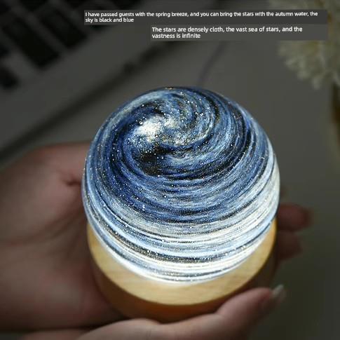 创意行星灯夜灯星空灯月亮灯浪漫气氛灯床头灯卧室台灯生日礼物