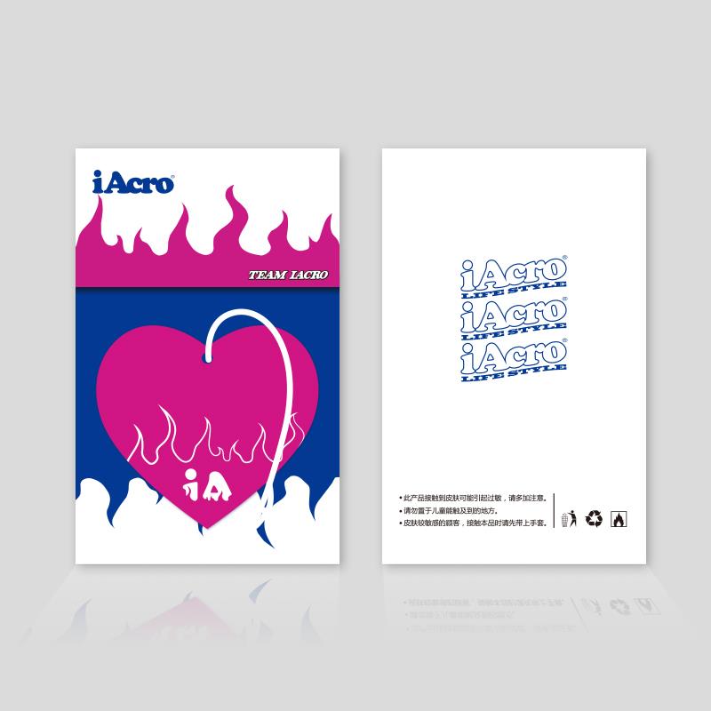 iAcro春季新款双色心形香片挂饰 淡香型改装车配饰