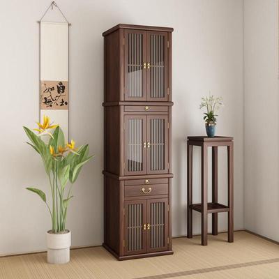 实木三层佛龛柜带门立柜观音胡桃木神龛神台供桌香案供台财神关公