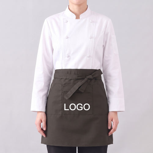 厨房餐饮透气半身围裙定制logo