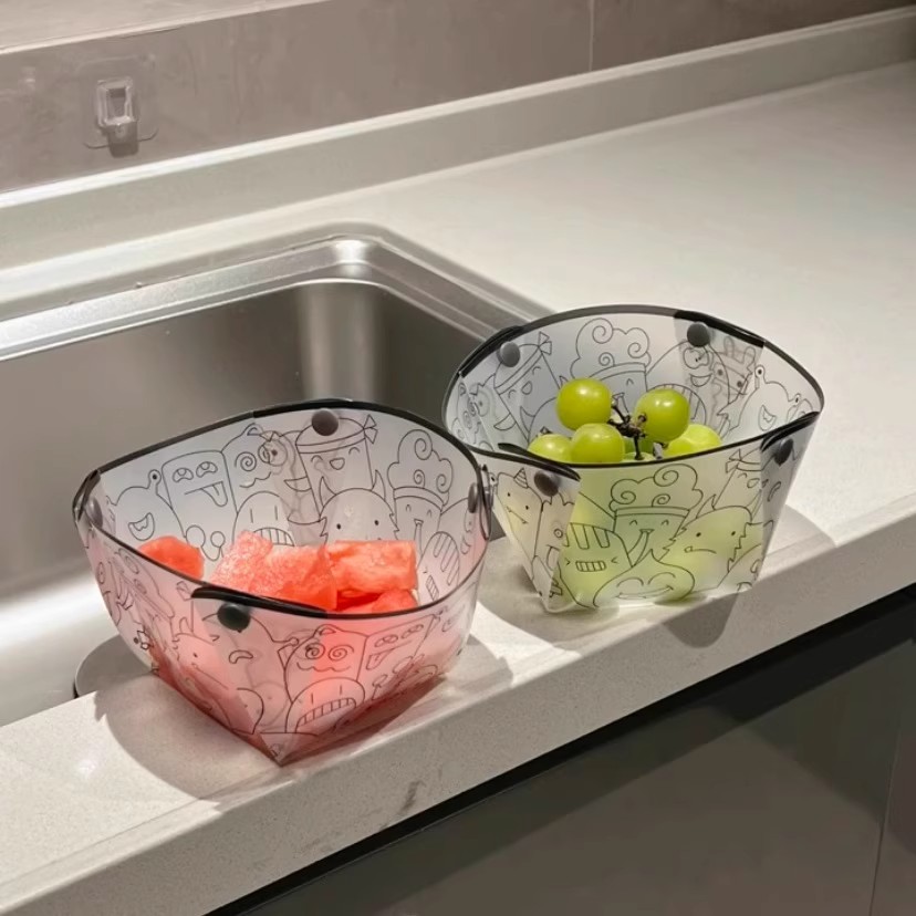 折叠碗便携式旅行食品级耐高温硅胶水杯盘子户外野餐大号餐具餐盘