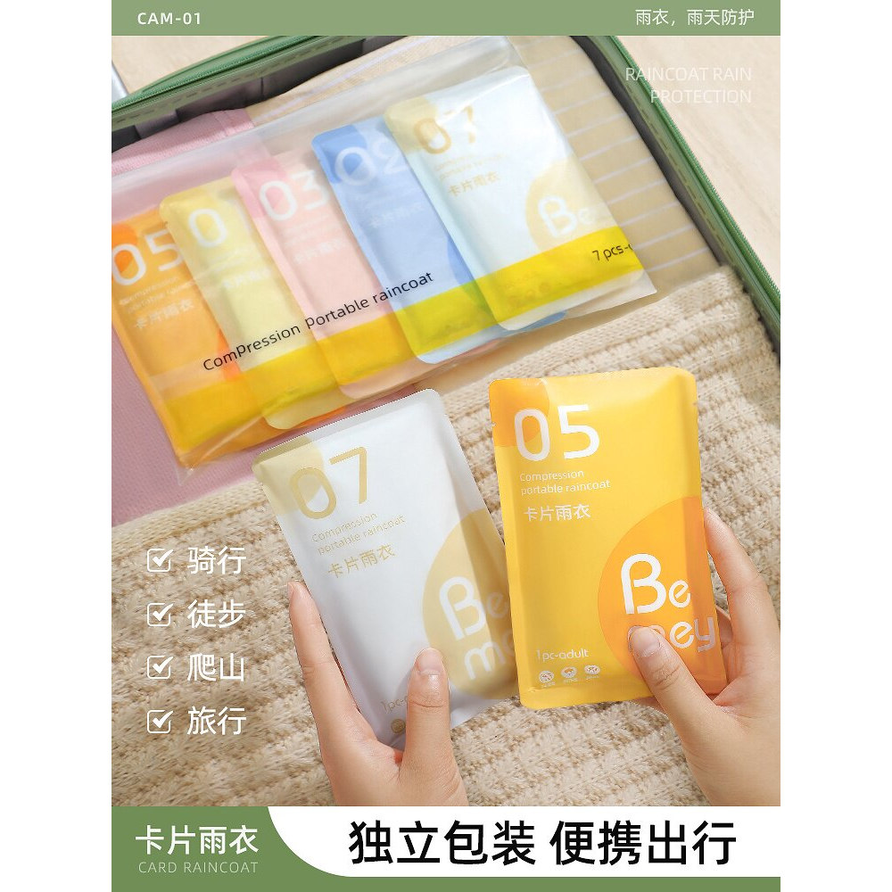 卡片一次性雨衣儿童成人外穿加厚