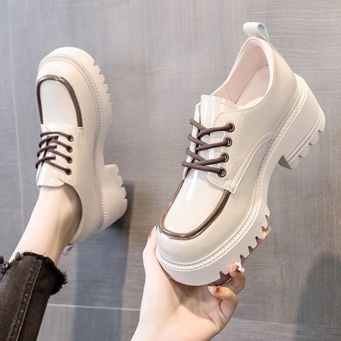 增高粗跟时尚百搭单鞋乐福鞋