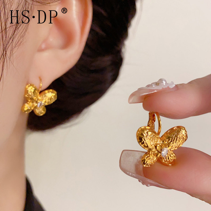 小众复古气质简约金属蝴蝶耳扣法式时尚百搭设计感冷淡风耳环批发,饰品/流行首饰/时尚饰品新,耳钉,淘宝优惠券,粉丝福利购,淘宝优惠卷