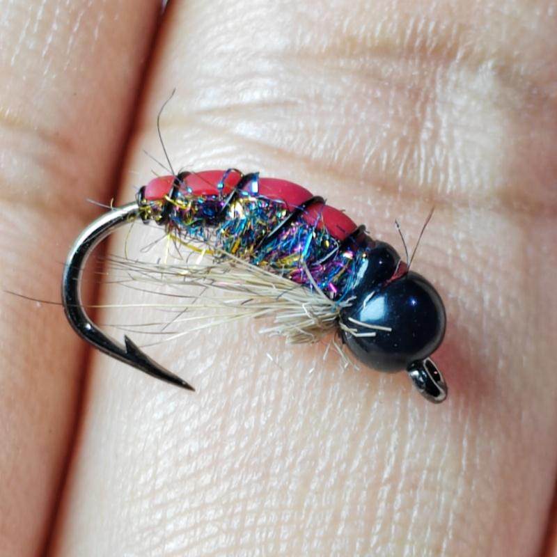 飞钓速沉铜头石蚕若虫仿生飞蝇钩裂腹北极茴细鳞鱼鳟鱼路亚专用饵