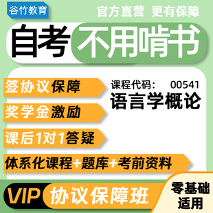 24年4月协议班 00541语言学概论自考真题网课课程汉语言文学