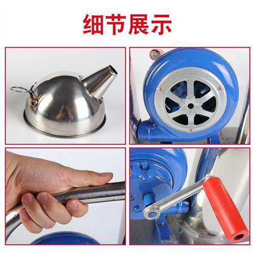 喷烟器升级手摇式鼓风机不锈钢熏烟器养蜂专用大号熏蜂驱蜂喷烟器