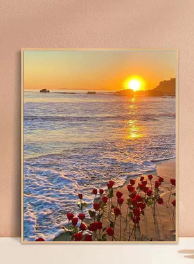 数字油画DIY手工填色数码画挂画植物花卉风景唯美装饰画工厂