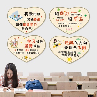 教室班级布置墙贴纸黑板报文化建设墙贴纸小初中高中励志标语海报