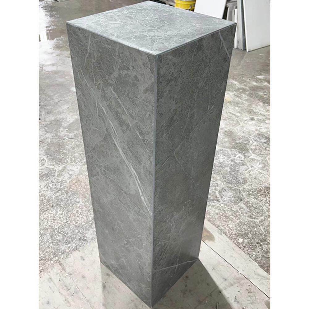 岩板哑光灰色大理石底座 摆件装饰品落地展台装饰台 现代简约方台