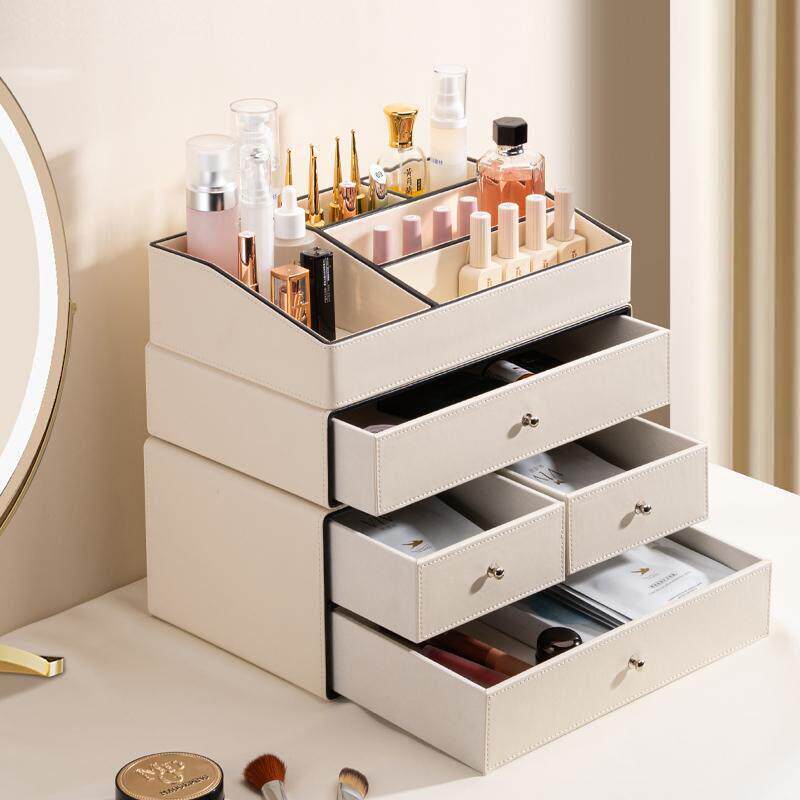 高级感桌面化妆品收纳盒化妆台多功能抽屉式置物架护肤品分类盒子