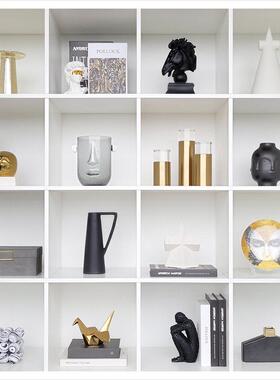 样板间现代简约软装饰品陶瓷玻璃创意工艺品书柜家居摆件ZH3156