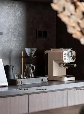 样板间厨房咖啡组合咖啡机半自动蒸汽牛奶起泡意大利迷你装饰装饰