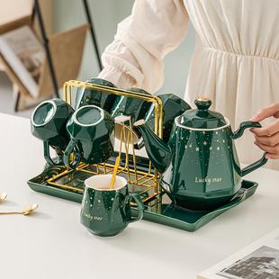 家用客厅下午茶陶瓷茶具轻奢茶杯套装 杯子套装 杯具乔迁结婚礼品