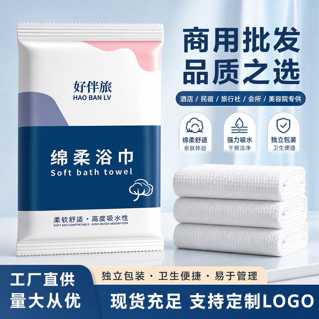 一次性浴巾毛巾压缩旅行单独包装