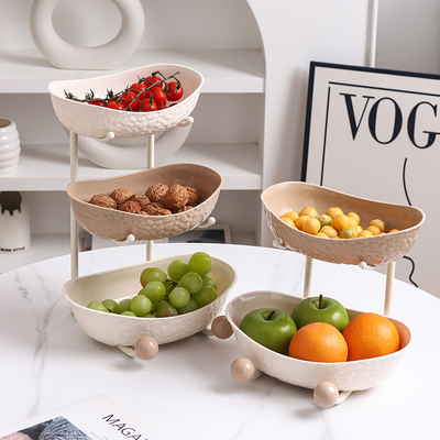 新款防摔多层果盘客厅茶几家用糖果盘高档前台摆放零食盘水果装饰