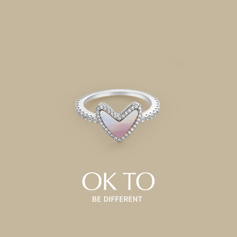 okto爱心戒指显手小时尚个性女