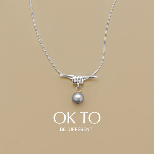OKTO巴洛克珍珠项链吊坠蛇骨链