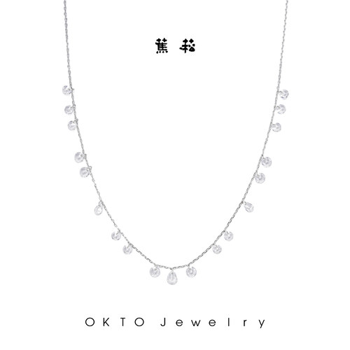 OKTO饰品【雨落旷野系列】抽拉雨滴叠戴银项链设计感轻奢小众配饰