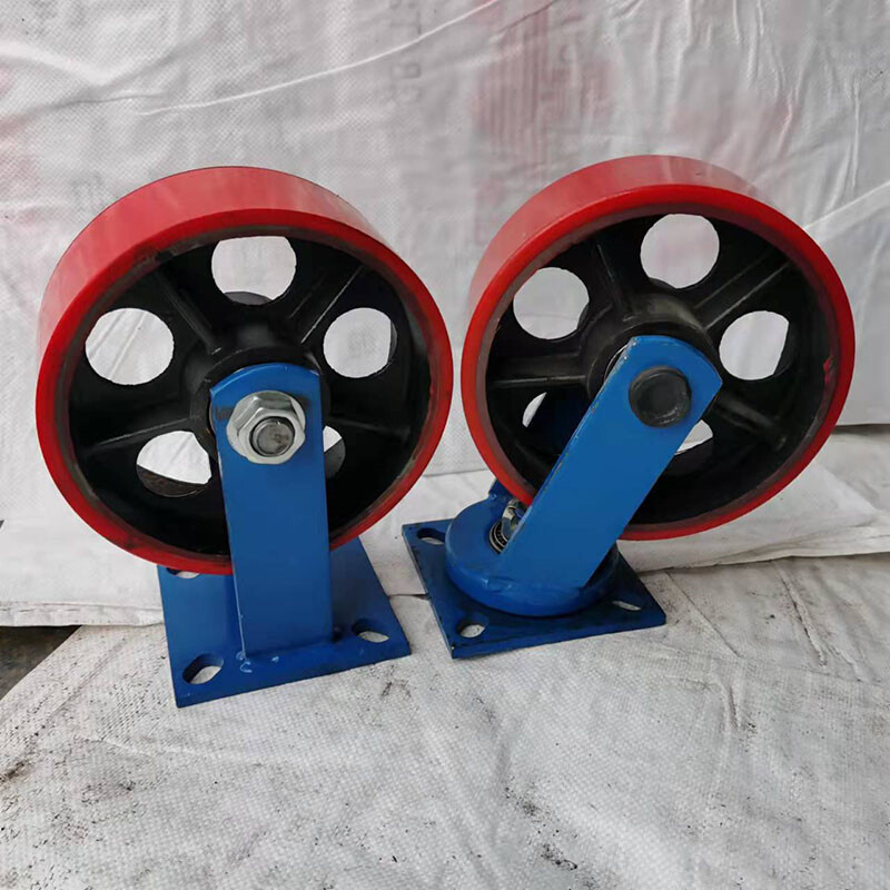 优质超载重型铁芯聚酯静音抗压耐磨万向脚轮定向轮 万向轮 刹车轮