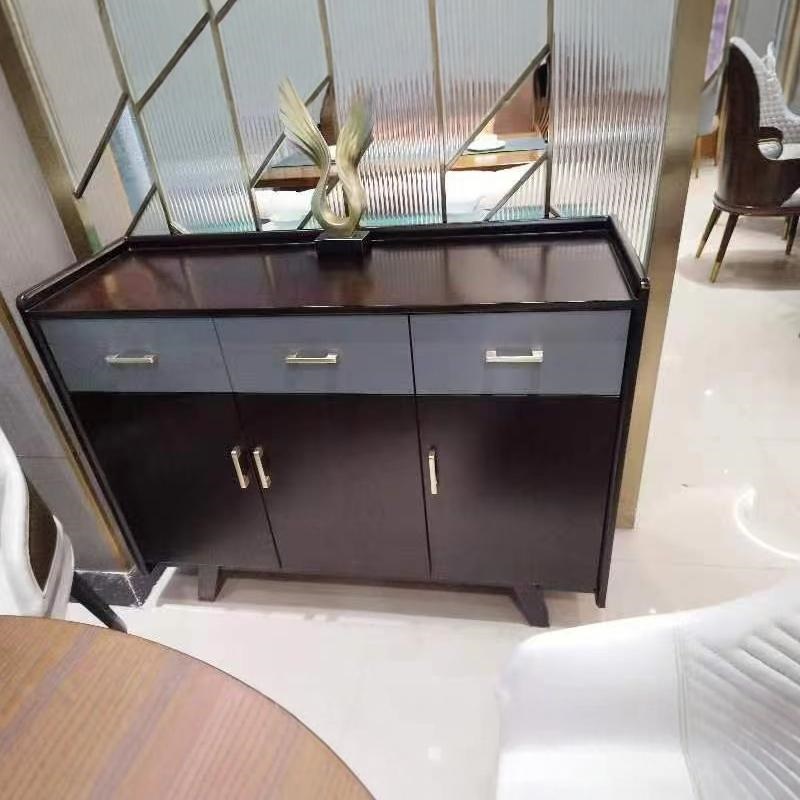 新中式餐边柜实木餐厅柜客厅储物柜家用收纳置物柜餐厅碗柜茶水柜