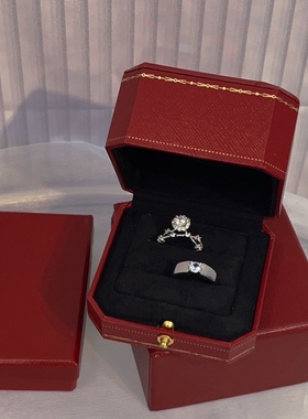 新款灿若星辰仿真钻戒情侣结婚对戒活口可调节戒指婚礼仪式用道具