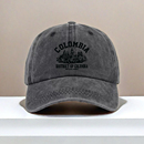 新款 棒球帽复古城堡男女软顶遮阳帽子百搭户外棒球帽 COLOMBIA风格