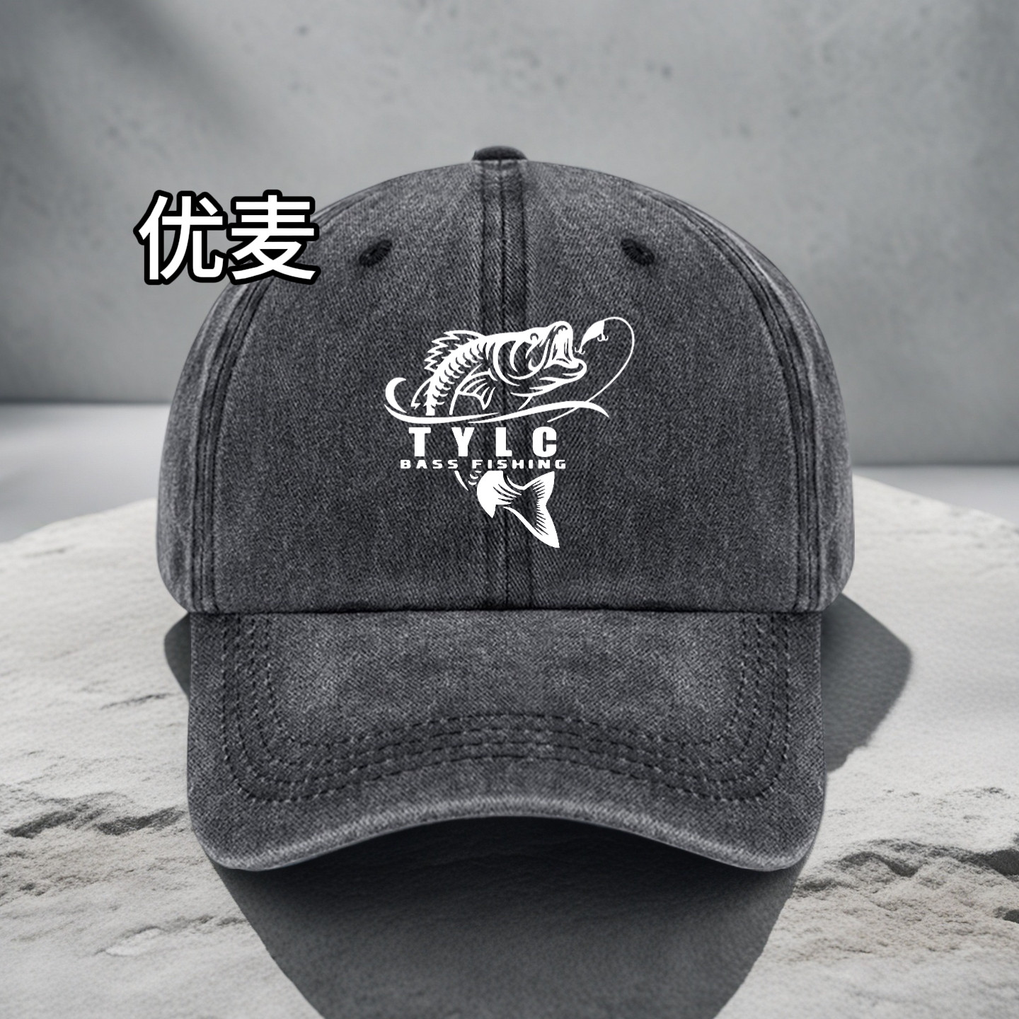 钓鱼主题棒球帽户外男女百搭鸭舌帽休闲运动遮阳帽子男款潮流防晒