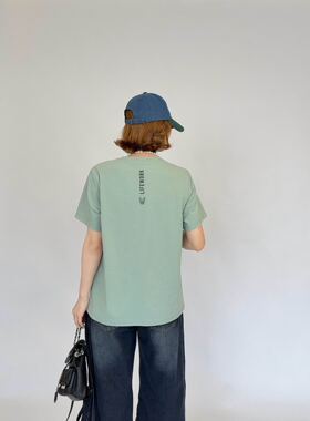 LIFE W ORK 25春夏速干新款法斗狗狗刺绣短袖T恤