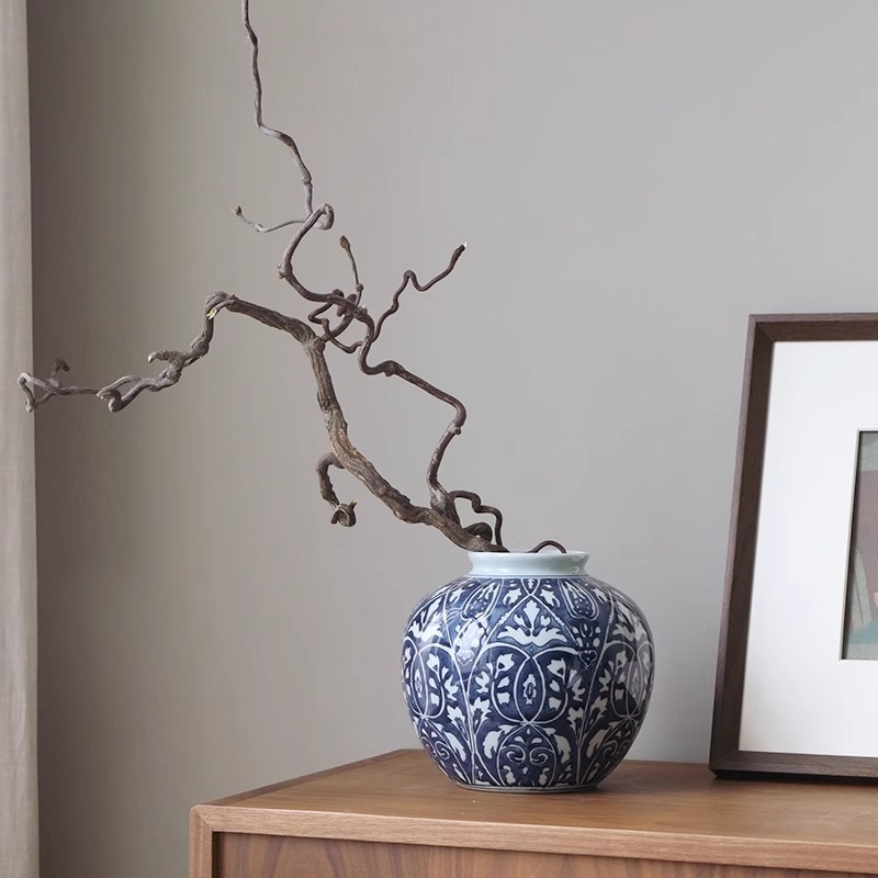 青花瓷花瓶轻奢高级感新中式