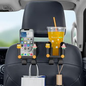 车载汽车座椅后背挂钩后排多功能车用水杯架车内置物用品大全