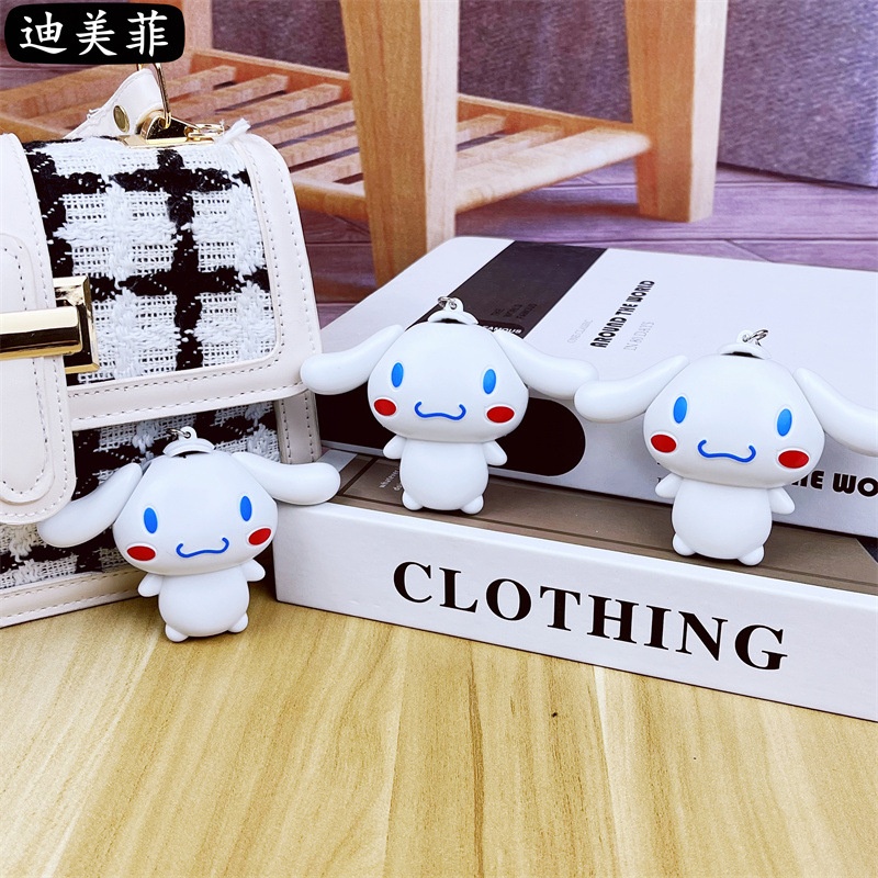 网红拉线玉桂狗挂件钥匙扣创意摇耳朵公仔挂件爪机小礼品