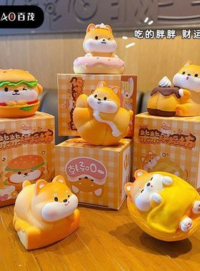 摆饰柴犬烘培车载装饰桌面树脂