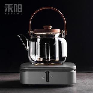 C禾阳煮茶壶煮茶器新款 家用耐高温加厚玻璃烧水泡茶壶电陶炉煮茶W
