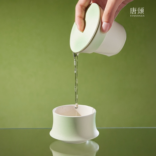 陶瓷茶具办公室泡茶单人用茶具套装 唐颂旅行茶具户外便携式 轻松杯
