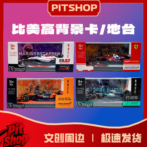 比美高1/43精装车模背景地台贴纸