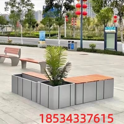 厂家直销花箱坐凳户外定制铁艺花箱组合花盆卡座花箱铁艺户外休闲