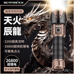 天火辰龙强光超亮手电筒