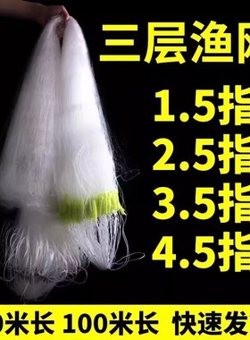 鱼网粘网丝网渔网三层沉网单层浮网挂网鲫鱼网白条网小鱼网捕鱼网
