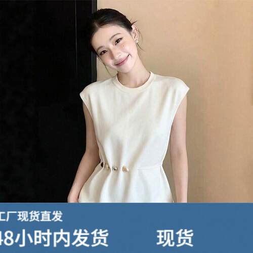 法式高端白领不规则白色短袖T恤女夏季高级感气质1/4吋套筒扳手袖