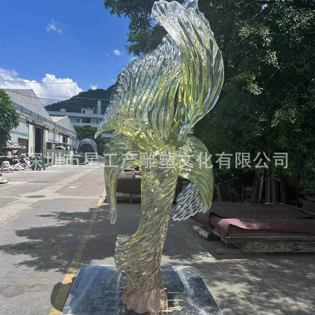 源头工厂 抽象极简透明树脂雕塑室外镜面反光球形艺术装置 可定制